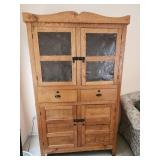 42x73x21 vintage pie cabinet, metal shows some