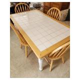 White tile kitchen table 36x30x61 cracked tile