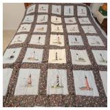 Cross-stitch Lighthouse Quilt 61"x81"