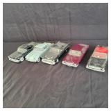 5 Assembled Model Cars