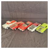 5 Assembled Model Cars
