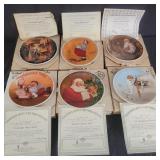 6 Norman Rockwell Collectors Plates- Christmas