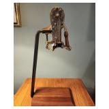 Estate Wine Opener With Stand Brass Oak