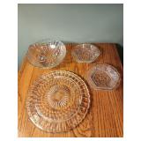 Daisy and Bubble Glass Cake Plate or