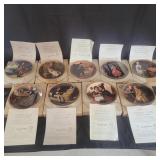9 Norman Rockwell Collectors Plates from the