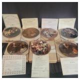 7 Norman Rockwell Collectors Plates with COA