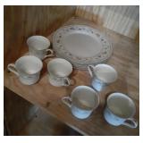 Abington Fine Porcelain China. 6 cups and 5