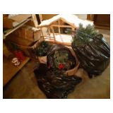 Misc Christmas lot. Trees, lights and