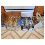 Large lot of glasses, tumblers, wine glasses