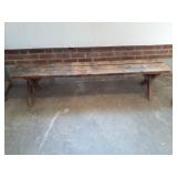 Wood bench 10.5 x 70 x 16