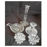 Misc glass candle stick holders