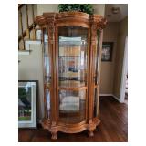 48x82x16 beautiful curio cabinet bowed front