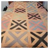 Handmade Patchwork Quilt 70"x78"