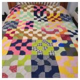 "Bowtie" Handmade Quilt- flannel backing 65ï¿½78
