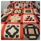 Handmade Patchwork Quilt 77"x92"