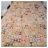 Handmade Patchwork Quilt 62"x69"