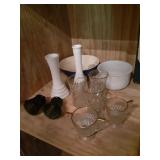 Misc glass and porcelain lot
