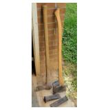 Adze, Ax and 2 splitting Wedges