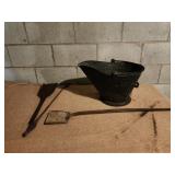 Vtg Galvanized Reeves Coal Ash bucket and