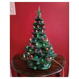 20" tall  ceramic christmas tree with base