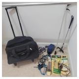 Miscellaneous Lot - carry on luggage, clock,