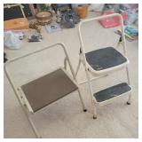 2 Folding Step Stools