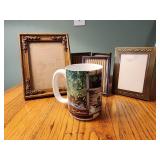 Bob timberlake mug, and photo frames