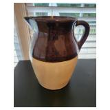 Vintage crock pitcher USA 8.5" tall chips around