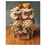 1952 McCoy Pottery Mr and Mrs Owl Cookie Jar