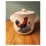 2004 HOME & GARDEN PARTY STONEWARE ROOSTER HEN
