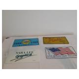 4 Vintage license plates. King, N.C., Sara Lee