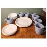 Corelle blue heart collection plates and mugs