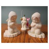 Praying snowbabies, wish upon a star with piglet