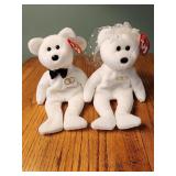 Bride and groom beanie babies