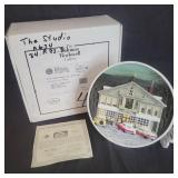 Lighted Norman Rockwell Plate "The Studio" with