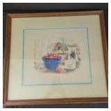 Apples by the windowsill Cross-stitch Art- 23x20.5