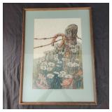 Old Fencepost Cross-stitch Art 16x22
