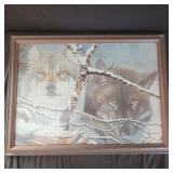 Framed Wolf Puzzle 31x23