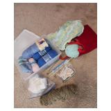 Knitting crochet lot, yarn,  needles