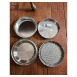 Assorted cake baking tins