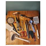 Assorted kitchen utensils