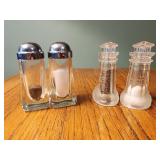 4" salt and pepper shakers 2 sets, lighthouse