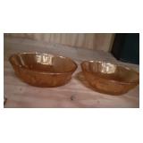 Set of 2 vintage Iris & Herringbone Beaded Edge