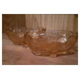 Set of 2 vintage Jeannette Marigold Iridescent