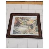 16x13.5 1994 Mack Kiser "Dan River at Moratock