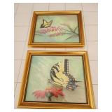 Two 11.5x9.5 butterflies wall hanging