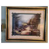 27x23 home interior picture wall art garden scene