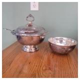 Silverplate Soup Toureen with ladle and serving
