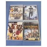 Playstation 3 games, call of duty , god of war,