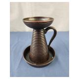 Heavy Metal  Copper Plated Large Chamberstick